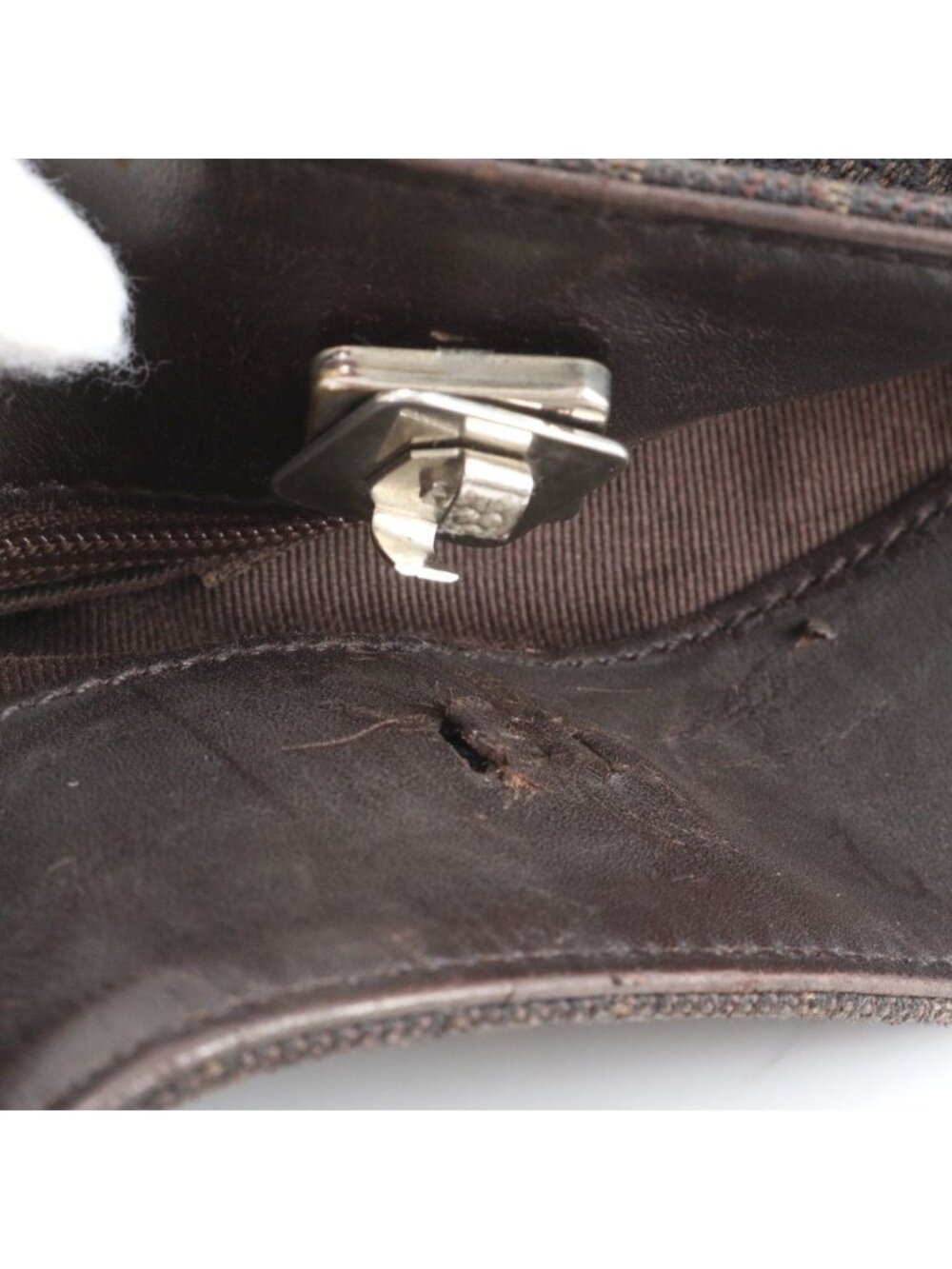 Gucci GG Canvas Leather Tote Shoulder Hand Brown Ree - Picture 8 of 10